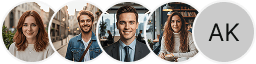 Multiple investor profile avatars on Slate Coinex trading review block